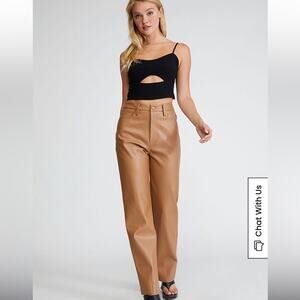 PacSun Tan '90s Faux Leather Pants XS